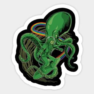 Rainbow Surfer Sticker